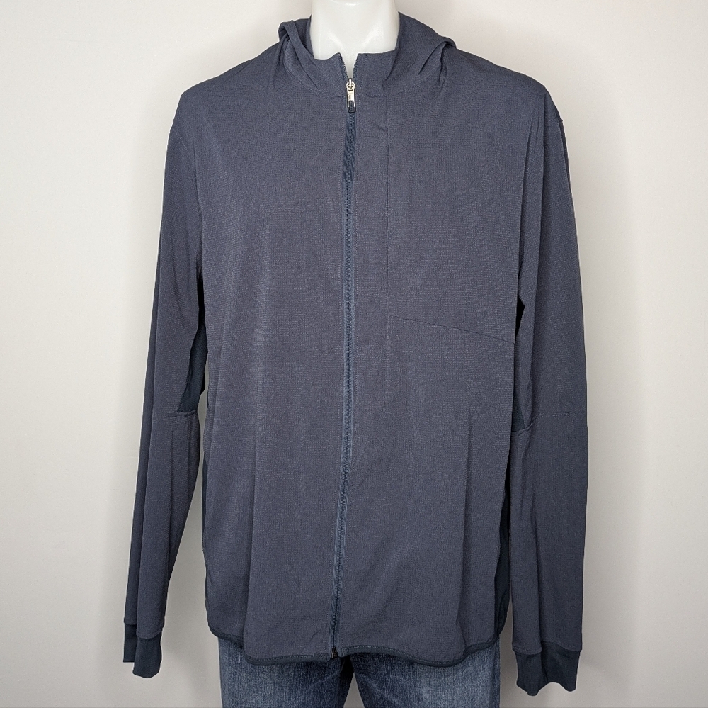 Lululemon Airing Easy Mach Blue Zip Up Hoodie Jacket XXL